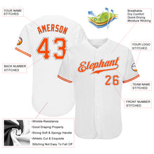 Laden Sie das Bild in den Galerie-Viewer, Custom White Orange-Gray Authentic Baseball Jersey
