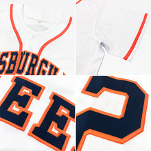 Laden Sie das Bild in den Galerie-Viewer, Custom White Orange-Gray Authentic Baseball Jersey
