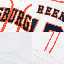 Load image into Gallery viewer, Custom White Red-Light Blue Authentic Baseball Jersey

