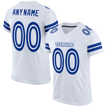 Load image into Gallery viewer, Custom White White-Royal Mesh Authentic Football Jersey
