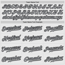 Load image into Gallery viewer, Custom White Teal Pinstripe Black-Gray Authentic Baseball Jersey
