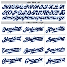 Load image into Gallery viewer, Custom White Navy Authentic Sleeveless Baseball Jersey
