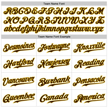Load image into Gallery viewer, Custom White Brown-Gold Authentic Sleeveless Baseball Jersey
