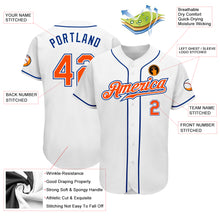 Laden Sie das Bild in den Galerie-Viewer, Custom White Orange-Royal Authentic Baseball Jersey
