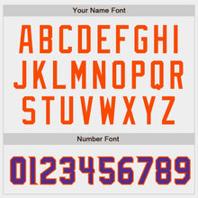 Load image into Gallery viewer, Custom White Purple-Orange Authentic Baseball Jersey
