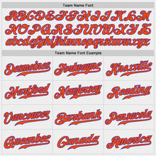 Load image into Gallery viewer, Custom White Purple-Orange Authentic Baseball Jersey
