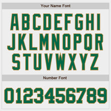Load image into Gallery viewer, Custom White Kelly Green-Old Gold Authentic Baseball Jersey

