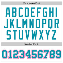 Загрузить изображение в средство просмотра галереи, Custom White Teal-Pink Authentic Throwback Basketball Jersey

