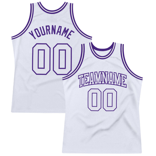 Custom Light Pink Purple-White Authentic Throwback Basketball Jersey  Discount