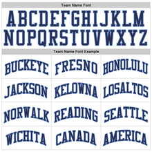 Загрузить изображение в средство просмотра галереи, Custom White Navy-Light Blue Authentic Throwback Basketball Jersey
