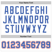 Загрузить изображение в средство просмотра галереи, Custom White Blue-Orange Authentic Throwback Basketball Jersey
