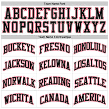 Load image into Gallery viewer, Custom White Black-Red Authentic Throwback Basketball Jersey
