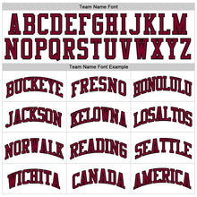 Загрузить изображение в средство просмотра галереи, Custom White Maroon-Black Authentic Throwback Basketball Jersey
