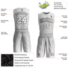 Load image into Gallery viewer, Custom White White-Black Round Neck Sublimation Basketball Suit Jersey
