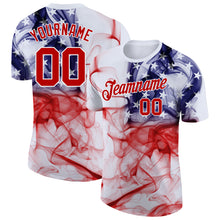 Загрузить изображение в средство просмотра галереи, Custom White Red-Purple 3D American Flag Performance T-Shirt
