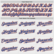Load image into Gallery viewer, Custom White Royal-Orange Authentic Baseball Jersey
