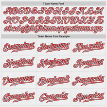 Load image into Gallery viewer, Custom White Gray-Red Authentic Baseball Jersey
