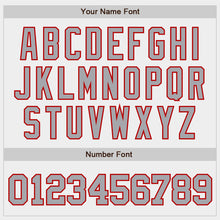 Load image into Gallery viewer, Custom White Gray-Red Authentic Baseball Jersey
