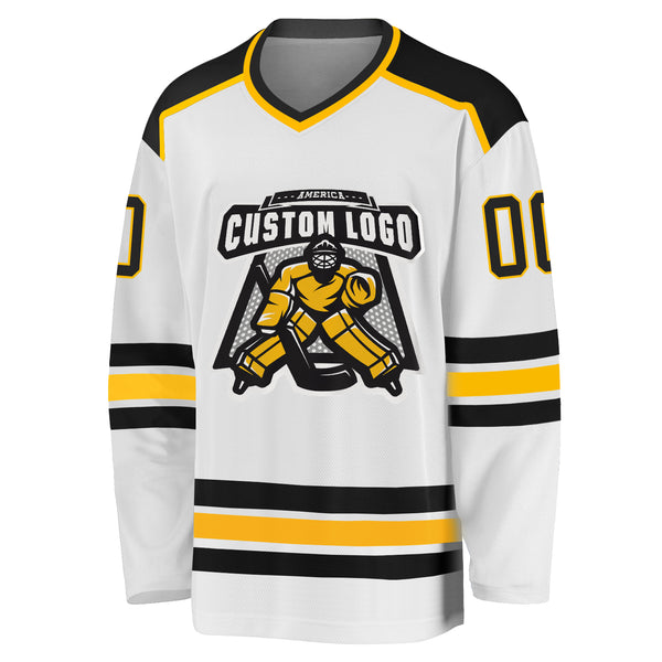 Cheap Custom Gray Black-Gold Hockey Jersey Free Shipping – CustomJerseysPro