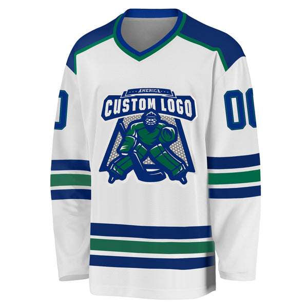 Custom Hockey Jerseys Vancouver Canucks Jersey Name and Number White