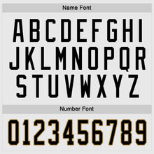 Load image into Gallery viewer, Custom White Black-Old Gold Hockey Jersey

