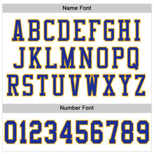 Load image into Gallery viewer, Custom White Royal-Gold Mesh Authentic Football Jersey
