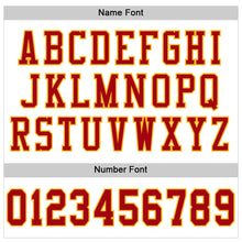 Загрузить изображение в средство просмотра галереи, Custom White Red-Gold Mesh Authentic Football Jersey
