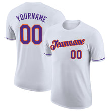 Charger l&#39;image dans la galerie, Custom White Purple-Orange Performance T-Shirt
