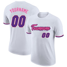 Charger l&#39;image dans la galerie, Custom White Purple Black-Pink Performance T-Shirt
