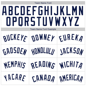 Custom White Orange Pinstripe Navy Authentic Baseball Jersey