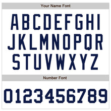 Load image into Gallery viewer, Custom White Orange Pinstripe Navy Authentic Baseball Jersey
