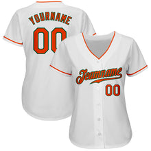 Load image into Gallery viewer, Custom White Orange-Kelly Green Authentic Baseball Jersey
