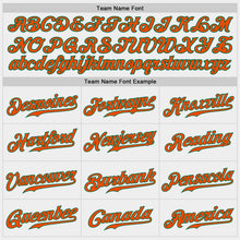 Laden Sie das Bild in den Galerie-Viewer, Custom White Orange-Kelly Green Authentic Baseball Jersey
