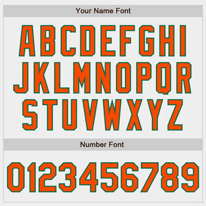 Custom White Orange-Kelly Green Authentic Baseball Jersey