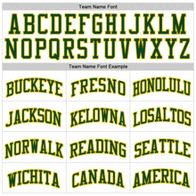 Загрузить изображение в средство просмотра галереи, Custom White Green-Gold Authentic Throwback Basketball Jersey
