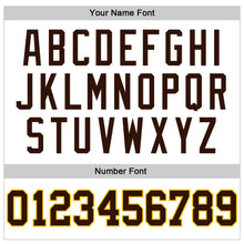 Загрузить изображение в средство просмотра галереи, Custom White Brown-Gold Authentic Throwback Basketball Jersey
