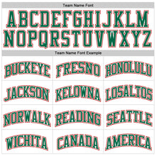 Load image into Gallery viewer, Custom White Red-Kelly Green Authentic Throwback Basketball Jersey
