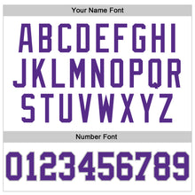 Загрузить изображение в средство просмотра галереи, Custom White Purple-Gray Authentic Throwback Basketball Jersey
