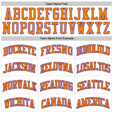 Загрузить изображение в средство просмотра галереи, Custom White Purple-Bay Orange Authentic Throwback Basketball Jersey
