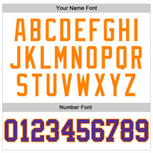 Загрузить изображение в средство просмотра галереи, Custom White Purple-Bay Orange Authentic Throwback Basketball Jersey
