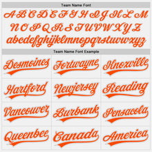 Load image into Gallery viewer, Custom White Orange-Gray Authentic Baseball Jersey
