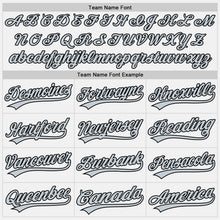 Load image into Gallery viewer, Custom White Silver-Black Authentic Baseball Jersey
