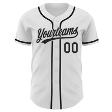 Laden Sie das Bild in den Galerie-Viewer, Custom White Black-Gray Authentic Baseball Jersey
