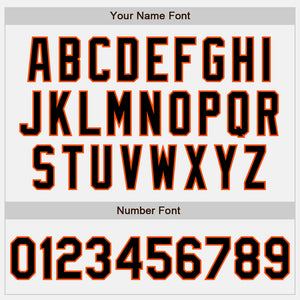 Custom White Black-Orange Authentic Baseball Jersey