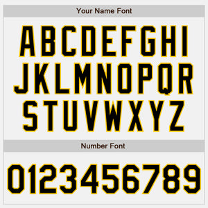 Custom White Black-Gold Authentic Baseball Jersey