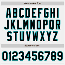 Load image into Gallery viewer, Custom White Black-Teal Authentic Baseball Jersey
