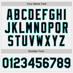 Custom White Black-Teal Authentic Baseball Jersey