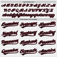 Load image into Gallery viewer, Custom White Black-Crimson Authentic Baseball Jersey

