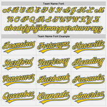 Charger l&#39;image dans la galerie, Custom White Royal Pinstripe Gold Authentic Baseball Jersey
