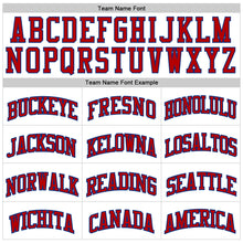 Load image into Gallery viewer, Custom White Red Pinstripe Red-Royal Authentic Basketball Jersey
